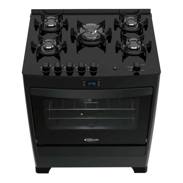 Cocina De Pie Suprema 5h Black Klimatic Color Negro