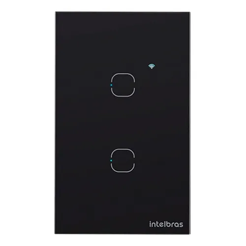 Intelbras Smart EWS 1002Preto Interruptor Touch 2 Teclas Ews