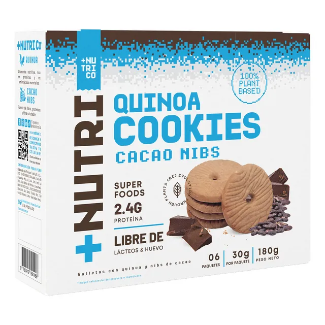Galletas de Quinua y Nibs de Cacao Caja x6un Nutri Co