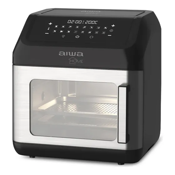 Horno Y Freidora Sin Aceite 2 En 1 Aiwa Awot12 + Accesorios
