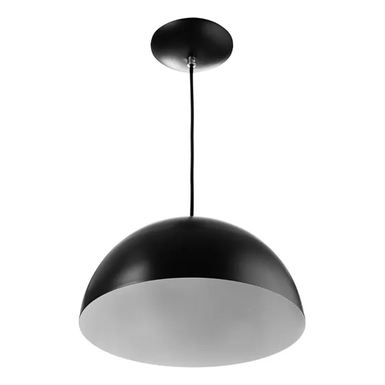  Lustre Pendente Meia Lua 30cm De Alumínio Soquete E-27