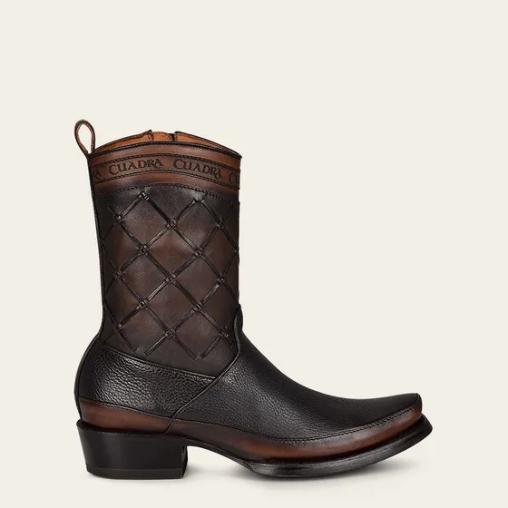 Bota Cuadra Original Vaquera Con Cierre Piel 1j2irs Negro