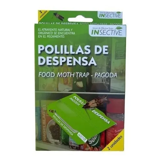 Insective Polillas de Despensa 2 unidades de trampas en pegamento