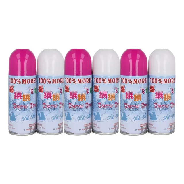 Pack X5 Nieve En Spray Aerosol Espuma Blanca Fiestas Eventos