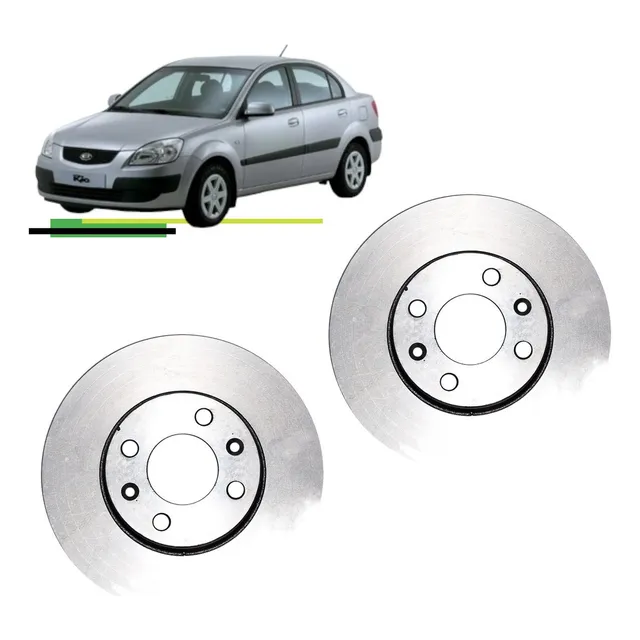 Par De Discos De Freno Delantero Para Kia Rio Jb 2006-2011