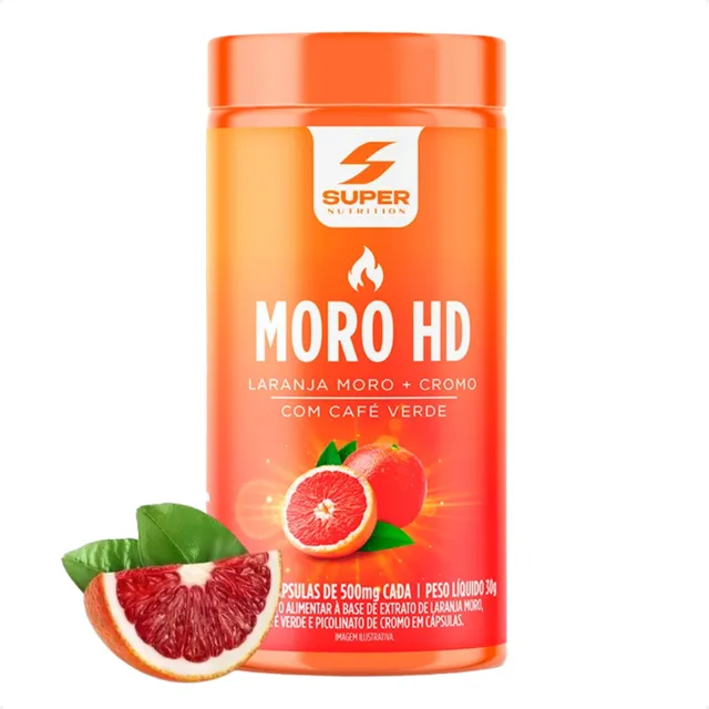 Moro Hd Desinchá Super Nutrition Termogênico Natural - Laranja Moro, Café Verde e Cromo - 60 Capsulas