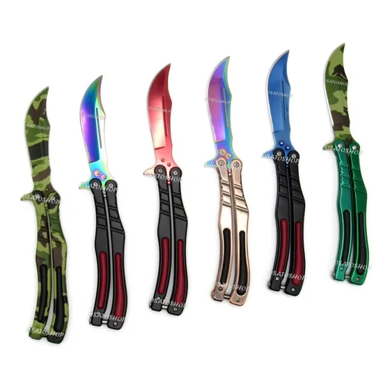 Canivete Butterfly Cs-go Aço Afiado, Trava De Mola Osato Kn