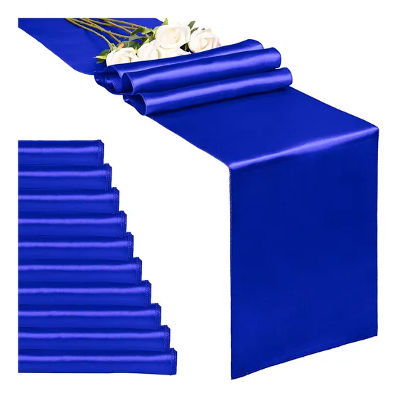 10 Caminos De Mesa Satinados Mantel Rectangular Decoración