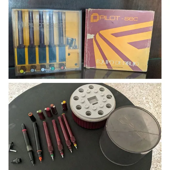 Coleccion Set Kit 2 Juegos Estilografos Pilot Retro Vintage