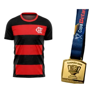 Camisa Flamengo Oficial + Medalha Copa Do Brasil 2024 Camisa Flamengo Oficial + Medalha Copa Do Brasil 2024