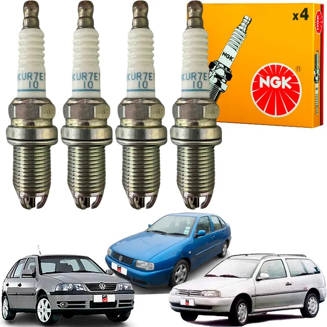 Jogo De Vela Ngk Gol G2 / G3 1.0 16v 97 98 99 00 Bkur7etb-10