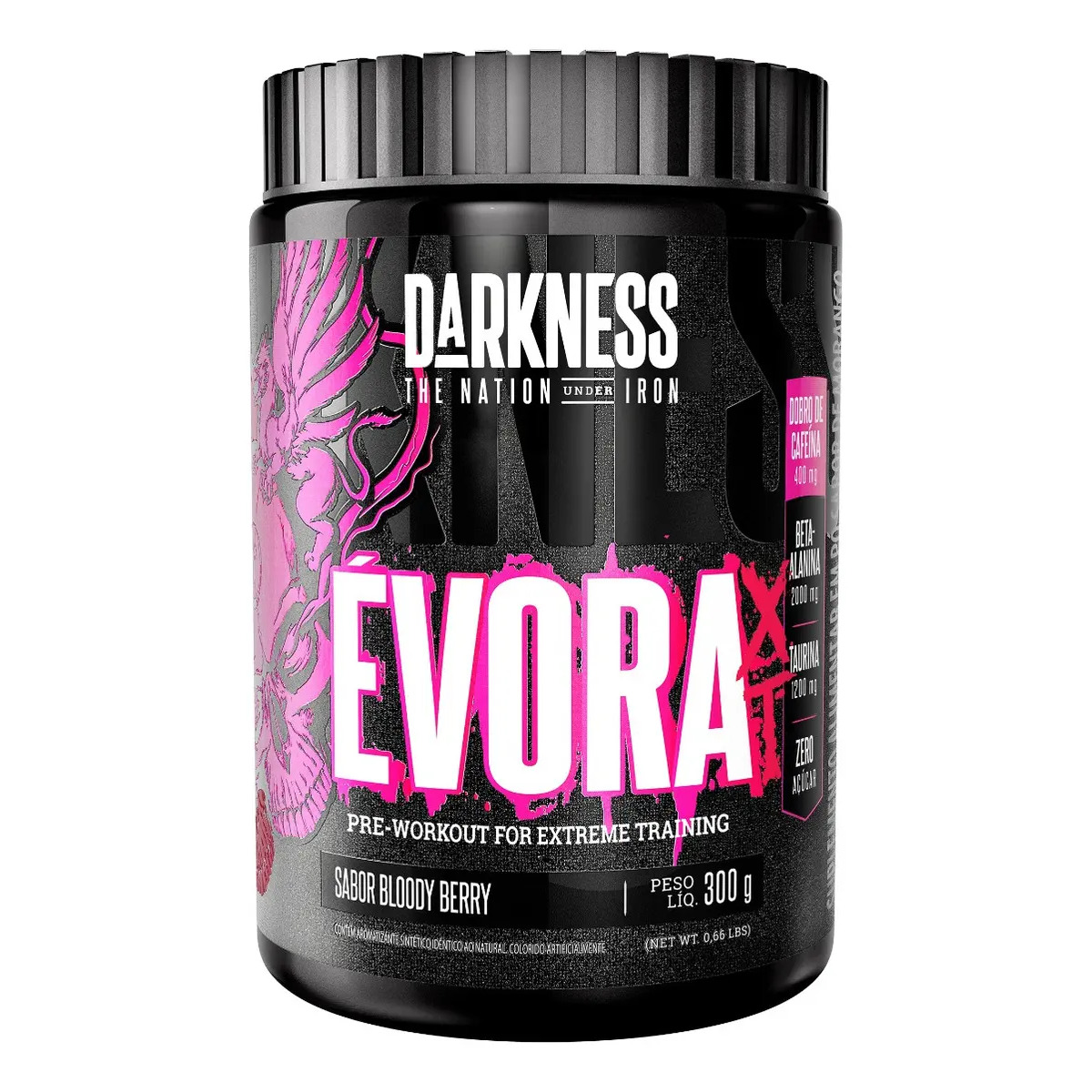 Suplemento Évora Xt Pré Treino Bloody Berry 300g Darkness Bloody Berry Suplemento Évora Xt Pré Treino Bloody Berry 300g Darkness Bloody Berry