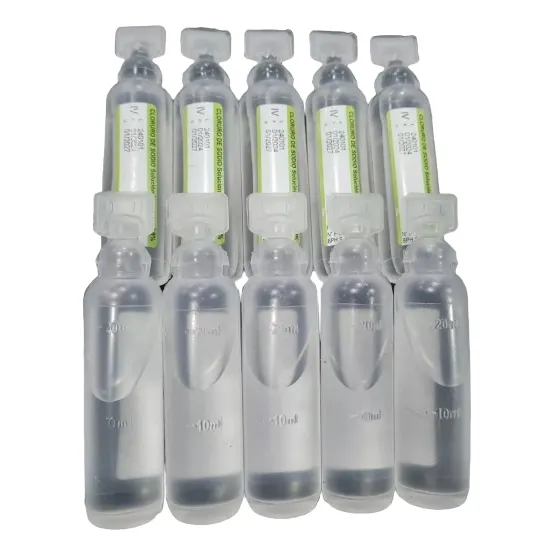 Pack 10 Sueros Fisiológico 0.9% 20 Ml Limpieza Piel