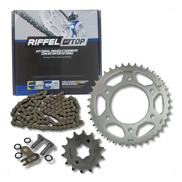 Kit Relação Riffel Factor 125 150 Fazer 150 Com Retentor