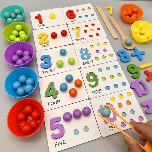 Tablero De Fieltro Numérico Para Niños – Juguete Montessori De Contar Con Dedos, Preescolar, Manualidades DIY, Regalo Educativo De Suma Y Resta