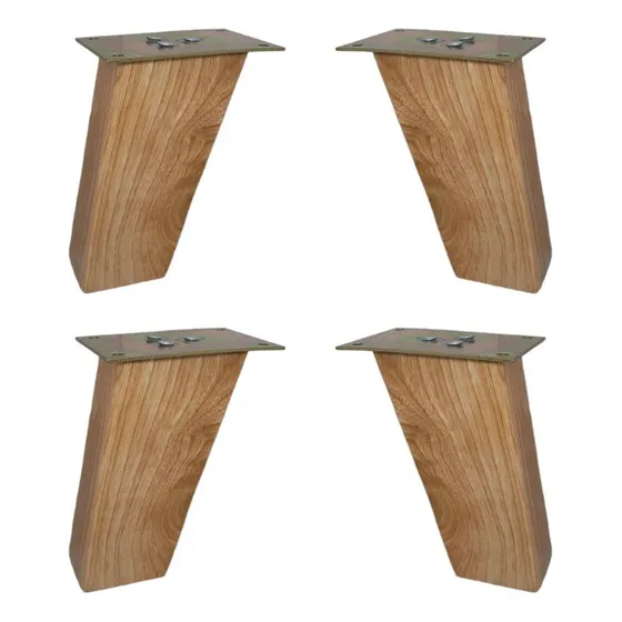 Patas De Madera 10cm Para Muebles - Cuadrada Diagonal X4 Und