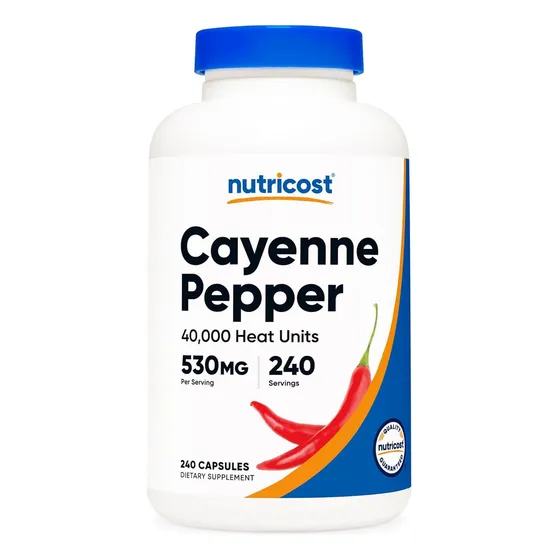 Nutricost Pimienta Cayena Cayenne Pepper 240 Capsulas Sabor Sin Sabor