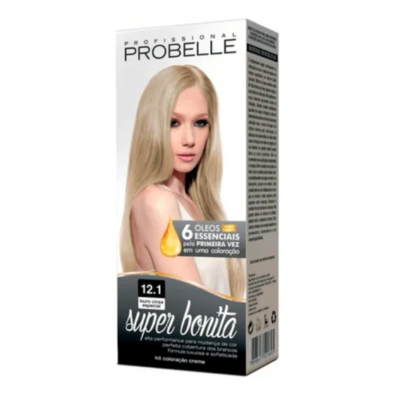 Tintura Probelle Super Bonita 12.1 Louro Cinza Especial Tom