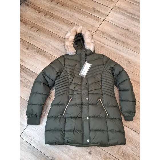 Campera Larga Mujer Leket Con Capucha De Peluche Rta