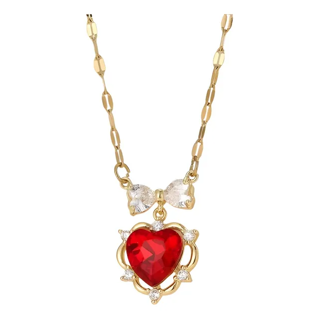 Collar Corazon De Rubi