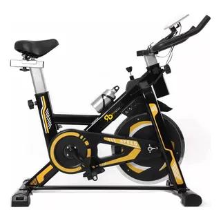 Bicicleta Ergométrica Academia Preta/laranja 13kg De Inércia Cor Preto/amarelo Bicicleta Ergométrica Academia Preta/laranja 13kg De Inércia Cor Preto/amarelo