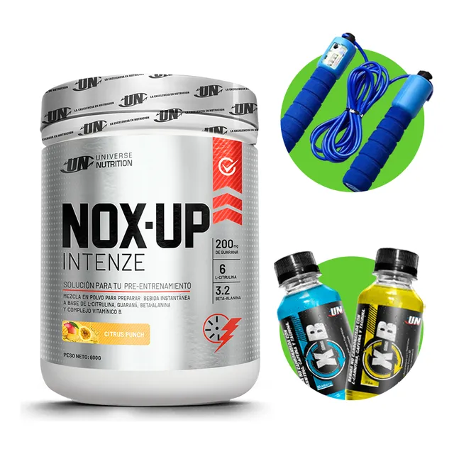Nox Up Intenze 600gr Pre Entreno Un Citrus Punch + Regalos