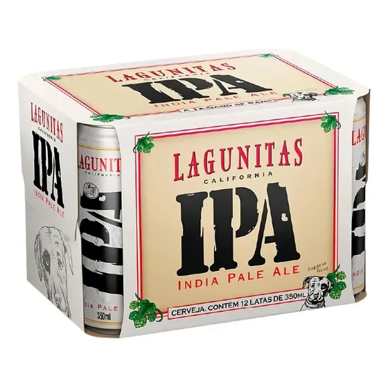 Kit De Cerveja Ipa 12 Unidades 350ml Cada Sleek Lagunitas
