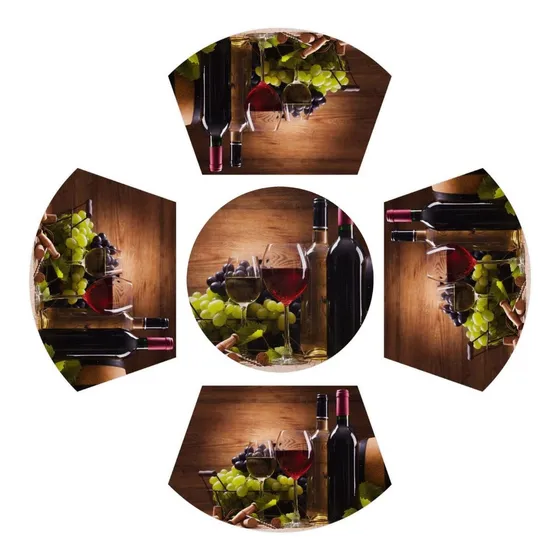 4 Mantel Individual Pvc Para Mesa Redonda Centro Copa