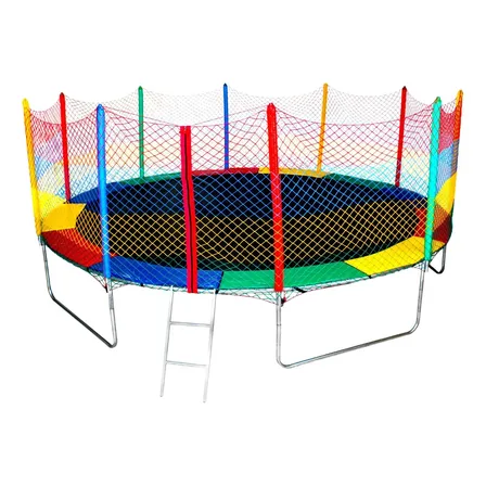 Cama Elástica Nacional 4,27 Trampolim Para Escolas 455 Kg Preto Colorido