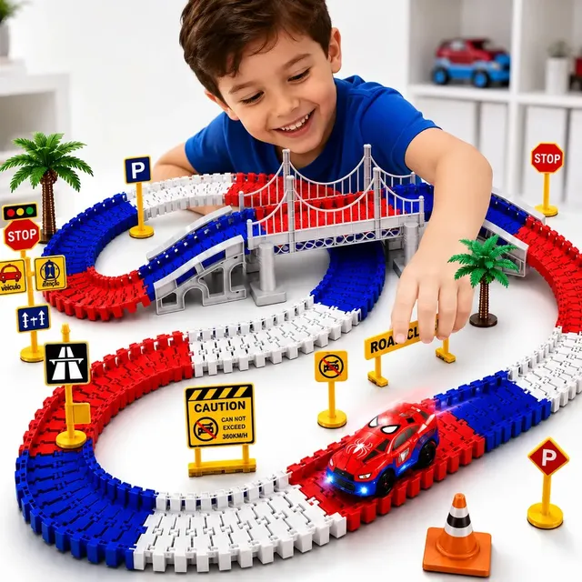 Pista flexível Homem-Aranha com 234 peças