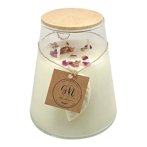  Recipiente Conico Con Vela Soja Con Aroma Pequeña