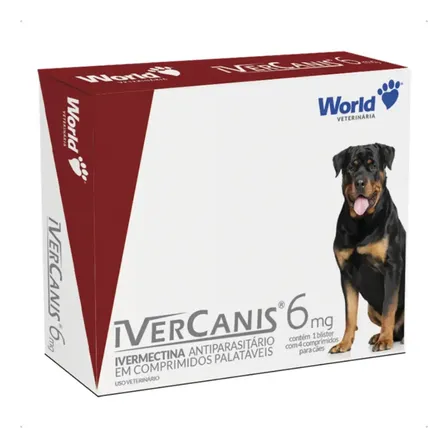 Ivercanis 6mg 4 Comprimidos Antipulgas Carrapatos Para Cães