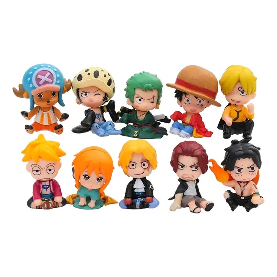 One Piece Colección 10 Figuras En Bolsa Luffy Zoro Chopper 