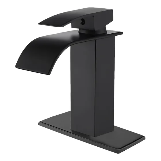 Grifo Mezclador Para Lavabo De Baño Llave Monomando Negro