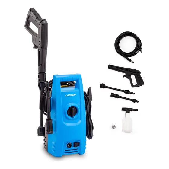 Hidrolavadora Logus 105 Bar Presion 1200w Pistola Lanza Logus HL-105 Azul Marino