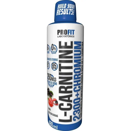 Líquido de L-carnitina/L-carnitina, 480 ml, Profit, quemador de sabor a açaí con guaraná