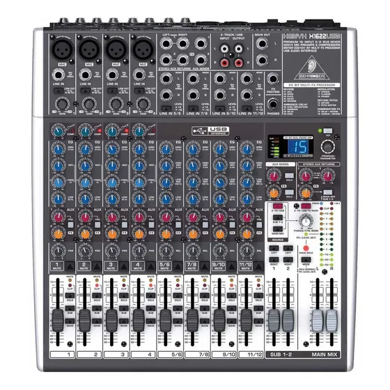 Console Behringer X1622USB Xenyx de mistura 127/220V