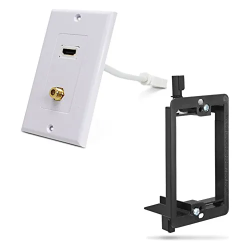 Placa De Pared Combinada De Hdmi Chapada Oro + Conector...