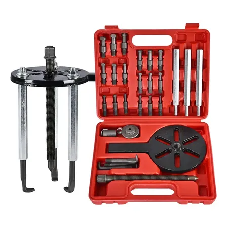 Extrator Rolamento Alternador,saca Polia,4garras 21 Em 1 Kit, kit de extrator de rolamento com gancho curvo e pinça de aço vermelho, ferramenta de remoção de rolamento multifuncional, extrator de três