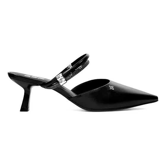 Zapato Zueco Sintético Punta Brillo Mujer Di Valentini 5286