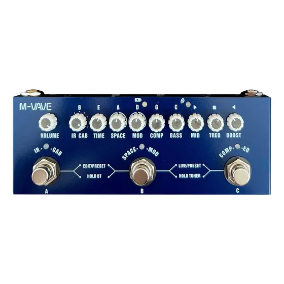 Pedal De Efecto M-vave Cube-baby Bass Azul