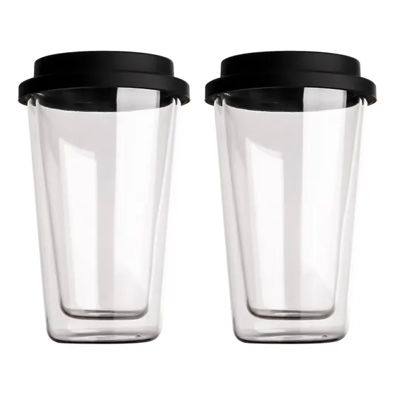 Juego De 2 Vasos De Café 13oz Doble Fundo