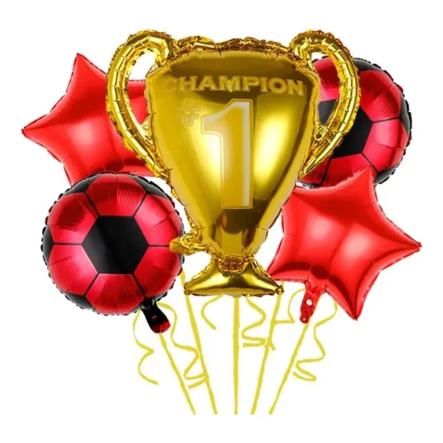 Set X 5 Globos Newell's Old Boys Con Trofeo