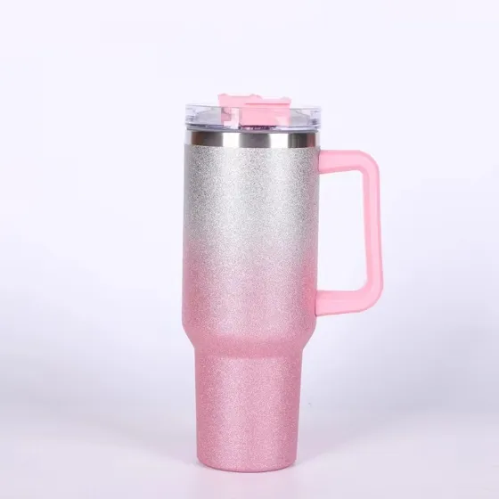 Copo Caneca Termica Inóx Parede Com Canudo Quencher -1200ml