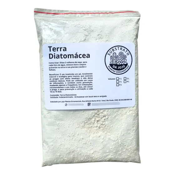 Terra Diatomácea Uso Geral 1 Litro - Alto Rendimento