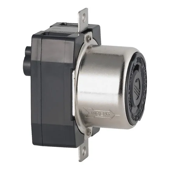 Receptáculo Fijo 3p 4h 50a 250vdc No Nema Leviton 7379 Color Negro