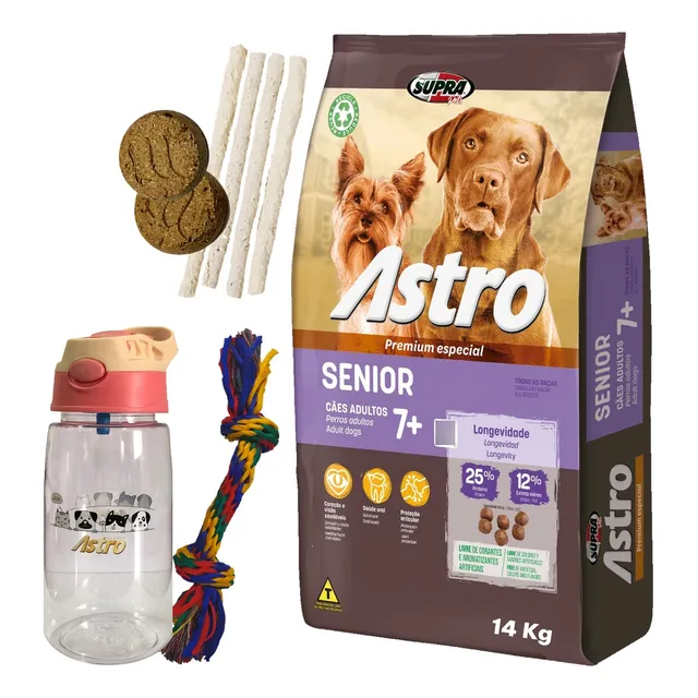 Supra Astro Senior comida perro +7 años 15 kg
