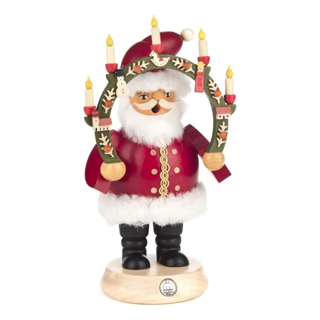 Ahumador Incienso Aleman Santa Claus Candelabro Altura 7 