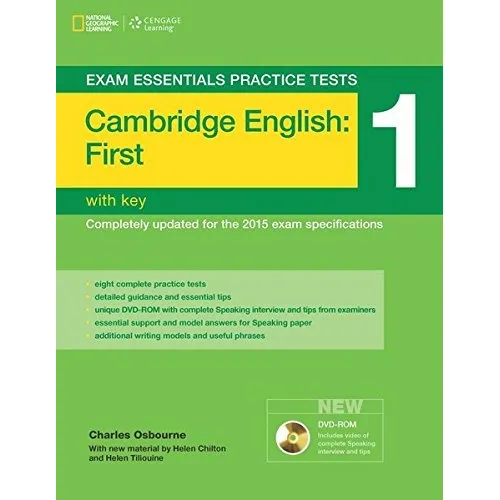 Cambridge First Practice: Tests 1 with Key + DVD-Rom, de Osbourne, Charles. Editora Cengage Learning Editions Ltda., tapa blanda en inglés, 2014