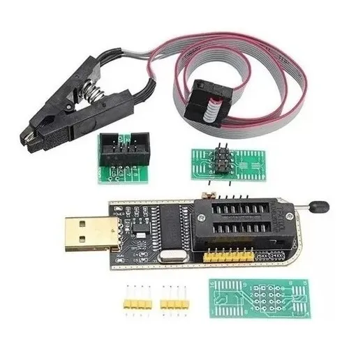 Kit Programador Memorias Bios Eeprom Ch341a  Mas Pinzas 